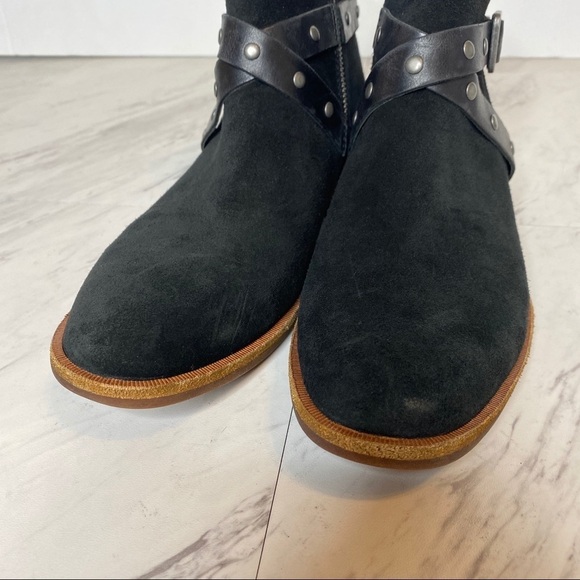 New! Kork Ease Kenai Black Buckle Suede Booties 8M - Picture 11 of 14
